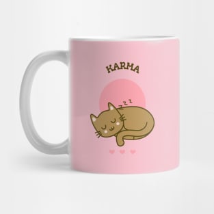 Karma Sleeping Cat Mug